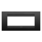 GEWISS - PLACCA GEO - IN TECNOPOLIMERO VERNICIATO - 6 POSTI - NERO SATINATO - CHORUSMART GW16406VN
