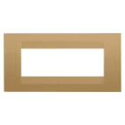 GEWISS - PLACCA GEO - IN TECNOPOLIMERO VERNICIATO - 6 POSTI - ORO - CHORUSMART GW16406VO
