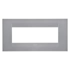 GEWISS - PLACCA GEO - IN TECNOPOLIMERO VERNICIATO - 6 POSTI - TITANIO - CHORUSMART GW16406VT