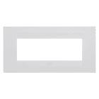 GEWISS - PLACCA GEO - IN TECNOPOLIMERO VERNICIATO - 6 POSTI - BIANCO SATINATO - CHORUSMART GW16406VW