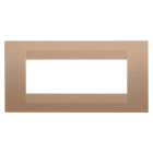 GEWISS - PLACCA GEO - IN TECNOPOLIMERO VERNICIATO - 6 POSTI - RAME CHIARO - CHORUSMART GW16406VX