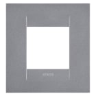 GEWISS - PLACCA GEO INTERNATIONAL - IN TECNOPOLIMERO VERNICIATO - 2 POSTI - TITANIO - CHORUSMART GW16422VT