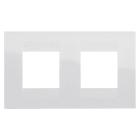 GEWISS - PLACCA GEO INTERNATIONAL - IN TECNOPOLIMERO - 2+2 POSTI ORIZZONTALE - BIANCO - CHORUSMART GW16423TB