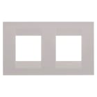 GEWISS - PLACCA GEO INTERNATIONAL - IN TECNOPOLIMERO VERNICIATO - 2+2 POSTI ORIZZONTALE - NATURAL BEIGE - CHORUSMART GW16423VL