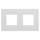 GEWISS - PLACCA GEO INTERNATIONAL - IN TECNOPOLIMERO VERNICIATO - 2+2 POSTI ORIZZONTALE - BIANCO SATINATO - CHORUSMART GW16423VW