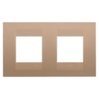 GEWISS - PLACCA GEO INTERNATIONAL - IN TECNOPOLIMERO VERNICIATO - 2+2 POSTI ORIZZONTALE - RAME CHIARO - CHORUSMART
