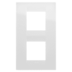 GEWISS - PLACCA GEO INTERNATIONAL - IN TECNOPOLIMERO - 2+2 POSTI VERTICALE - BIANCO - CHORUSMART GW16424TB