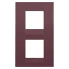 GEWISS - PLACCA GEO INTERNATIONAL - IN TECNOPOLIMERO VERNICIATO - 2+2 POSTI VERTICALE - TUSCAN RED - CHORUSMART GW16424VD