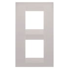 GEWISS - PLACCA GEO INTERNATIONAL - IN TECNOPOLIMERO VERNICIATO - 2+2 POSTI VERTICALE - NATURAL BEIGE - CHORUSMART GW16424VL