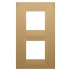 GEWISS - PLACCA GEO INTERNATIONAL - IN TECNOPOLIMERO VERNICIATO - 2+2 POSTI VERTICALE - ORO - CHORUSMART GW16424VO