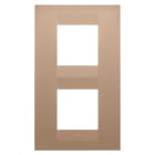 GEWISS - PLACCA GEO INTERNATIONAL - IN TECNOPOLIMERO VERNICIATO - 2+2 POSTI VERTICALE - RAME CHIARO - CHORUSMART