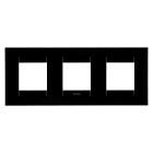 GEWISS - PLACCA GEO INTERNATIONAL - IN TECNOPOLIMERO - 2+2+2 POSTI ORIZZONTALE - NERO TONER - CHORUSMART