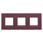 GEWISS - PLACCA GEO INTERNATIONAL - IN TECNOPOLIMERO VERNICIATO - 2+2+2 POSTI ORIZZONTALE - TUSCAN RED - CHORUSMART GW16426VD