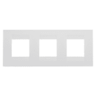 GEWISS - PLACCA GEO INTERNATIONAL - IN TECNOPOLIMERO VERNICIATO - 2+2+2 POSTI ORIZZONTALE - BIANCO SATINATO - CHORUSMART GW16426VW