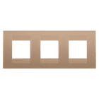 GEWISS - PLACCA GEO INTERNATIONAL - IN TECNOPOLIMERO VERNICIATO - 2+2+2 POSTI ORIZZONTALE - RAME CHIARO - CHORUSMART GW16426VX