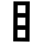 GEWISS - PLACCA GEO INTERNATIONAL - IN TECNOPOLIMERO - 2+2+2 POSTI VERTICALE - NERO TONER - CHORUSMART