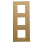 GEWISS - PLACCA GEO INTERNATIONAL - IN TECNOPOLIMERO VERNICIATO - 2+2+2 POSTI VERTICALE - ORO - CHORUSMART GW16427VO