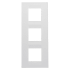 GEWISS - PLACCA GEO INTERNATIONAL - IN TECNOPOLIMERO VERNICIATO - 2+2+2 POSTI VERTICALE - BIANCO SATINATO - CHORUSMART GW16427VW