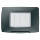 GEWISS - PLACCA STAGNA STANDARD ITALIANO - 3 POSTI IP55 - NERO - CHORUSMART