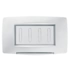GEWISS - PLACCA STAGNA STANDARD ITALIANO - 4 POSTI IP55 - BIANCO - CHORUSMART GW16704TB