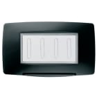 GEWISS - PLACCA STAGNA STANDARD ITALIANO - 4 POSTI IP55 - NERO - CHORUSMART