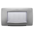GEWISS - PLACCA STAGNA STANDARD ITALIANO - 4 POSTI IP55 - TITANIO - CHORUSMART GW16704VTN