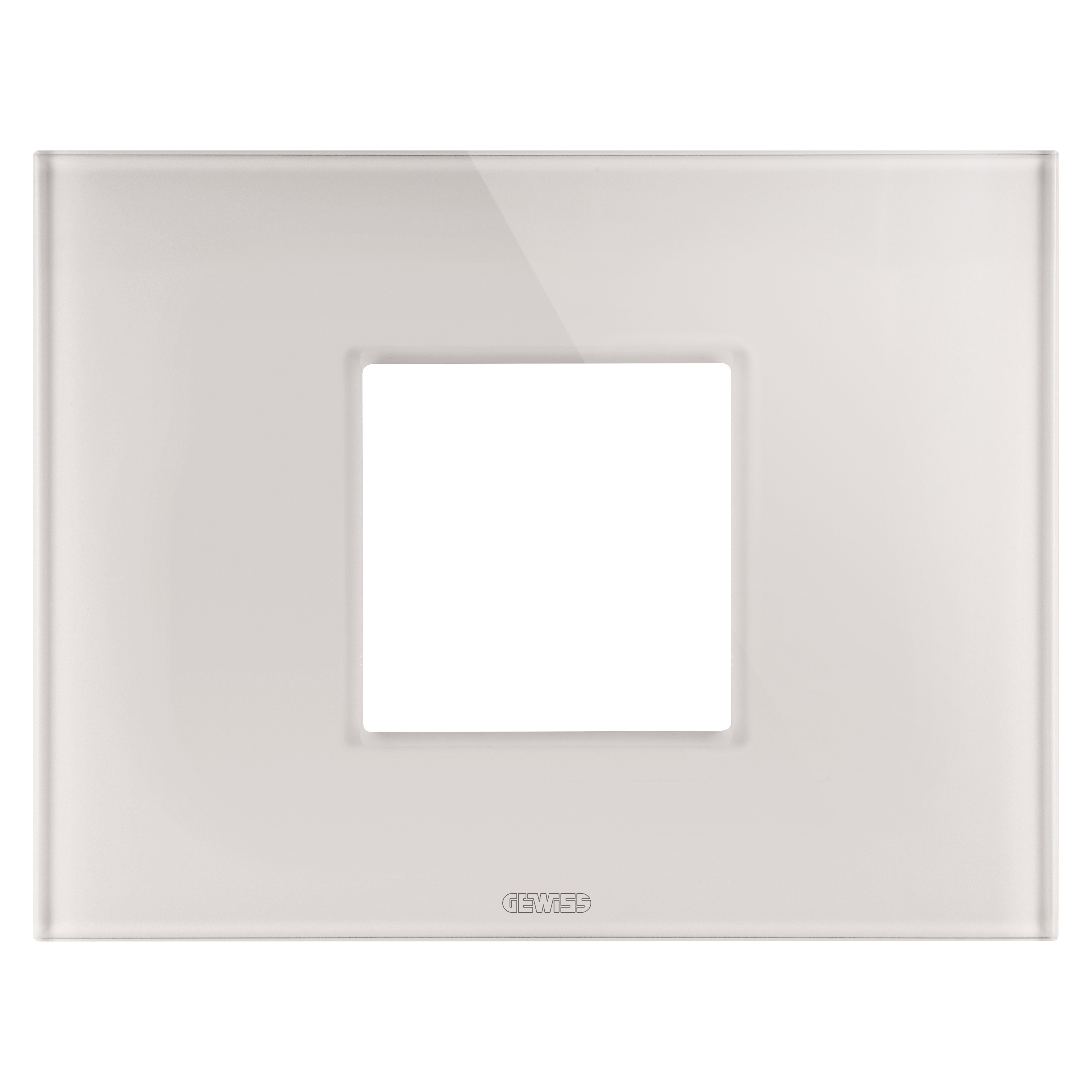 GEWISS - PLACCA ICE - IN VETRO - 2 POSTI - NATURAL BEIGE - CHORUSMART