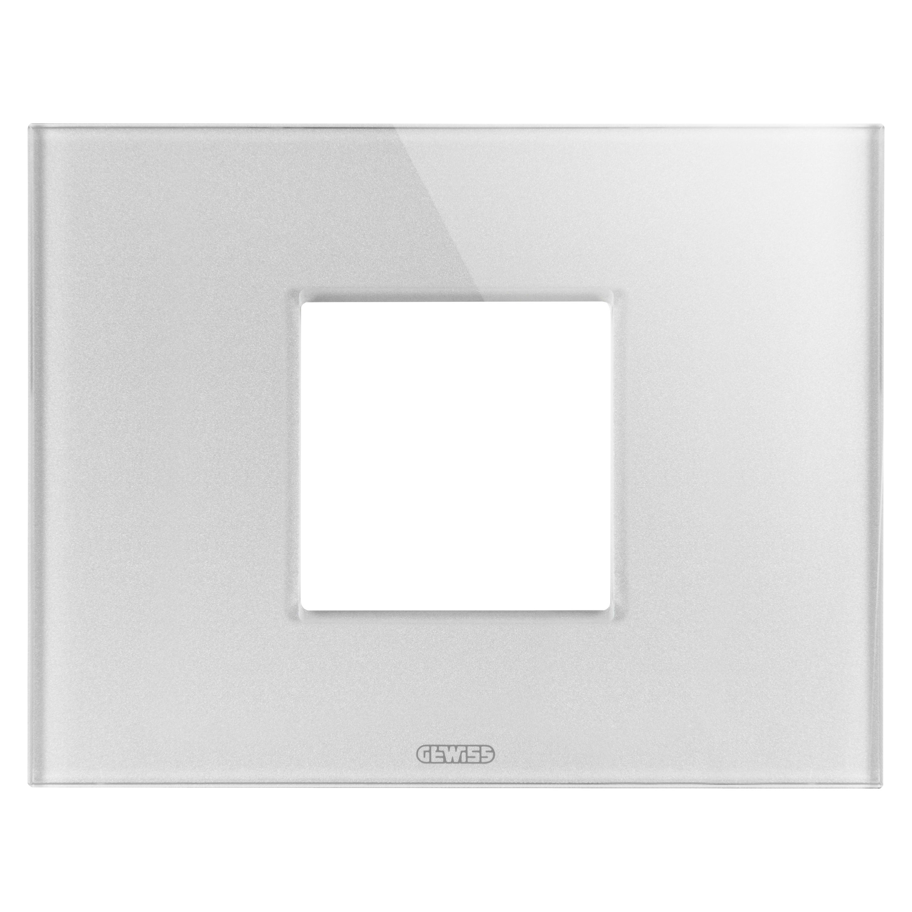 GEWISS - PLACCA ICE - IN VETRO - 2 POSTI - TITANIO - CHORUSMART