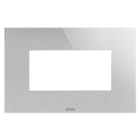 GEWISS - PLACCA ICE - IN VETRO - 4 POSTI - TITANIO - CHORUSMART GW16904CT