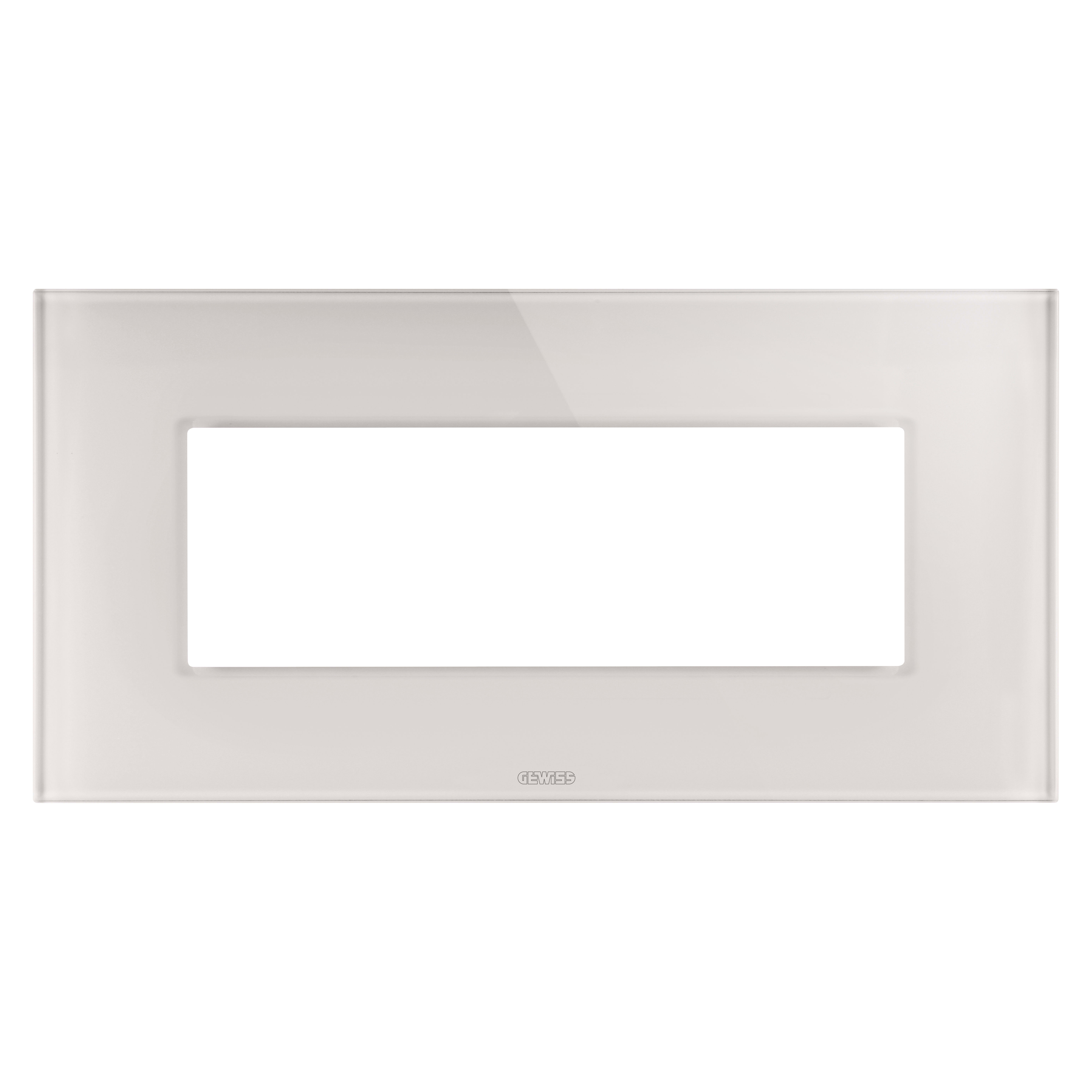 GEWISS - PLACCA ICE - IN VETRO - 6 POSTI - NATURAL BEIGE - CHORUSMART