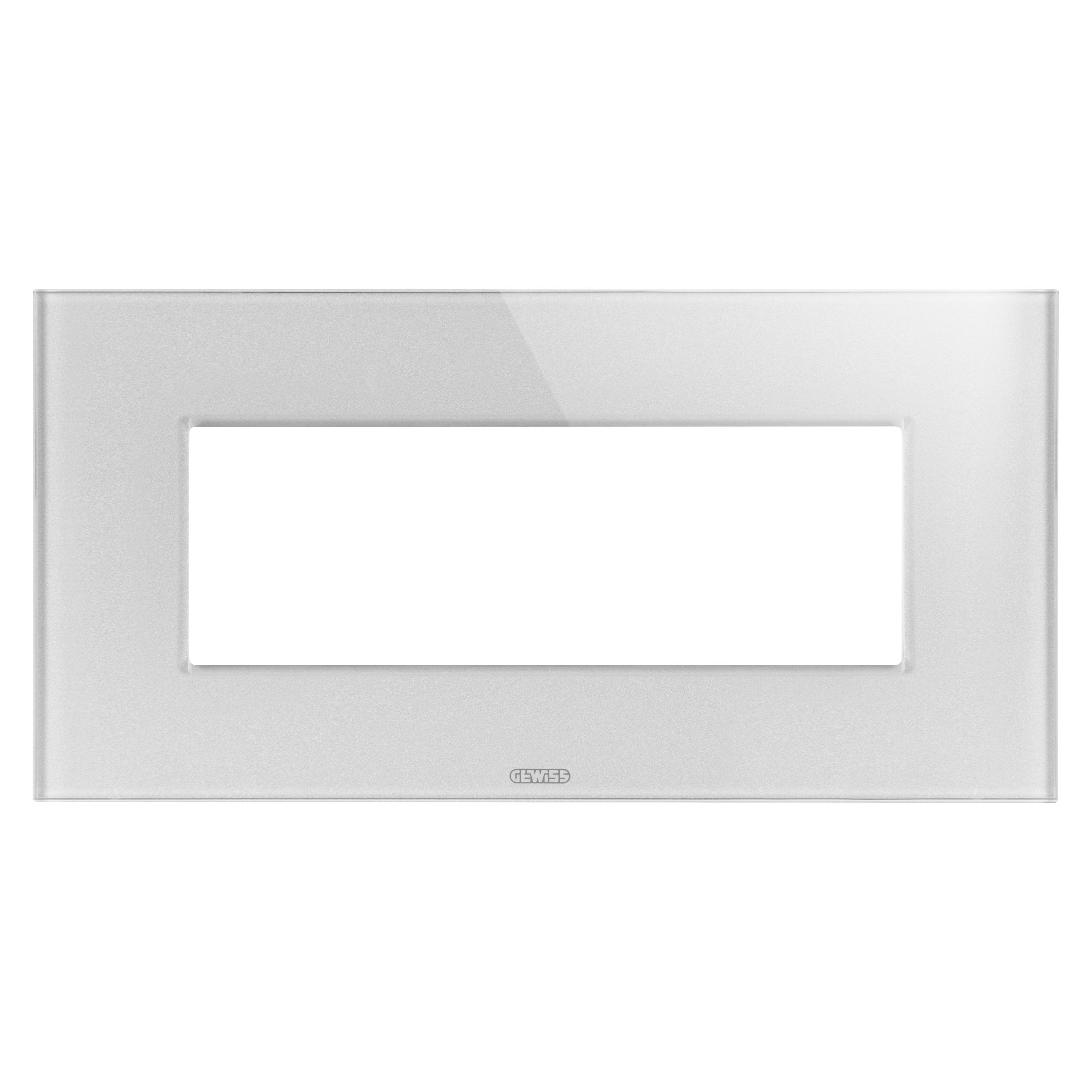 GEWISS - PLACCA ICE - IN VETRO - 6 POSTI - TITANIO - CHORUSMART