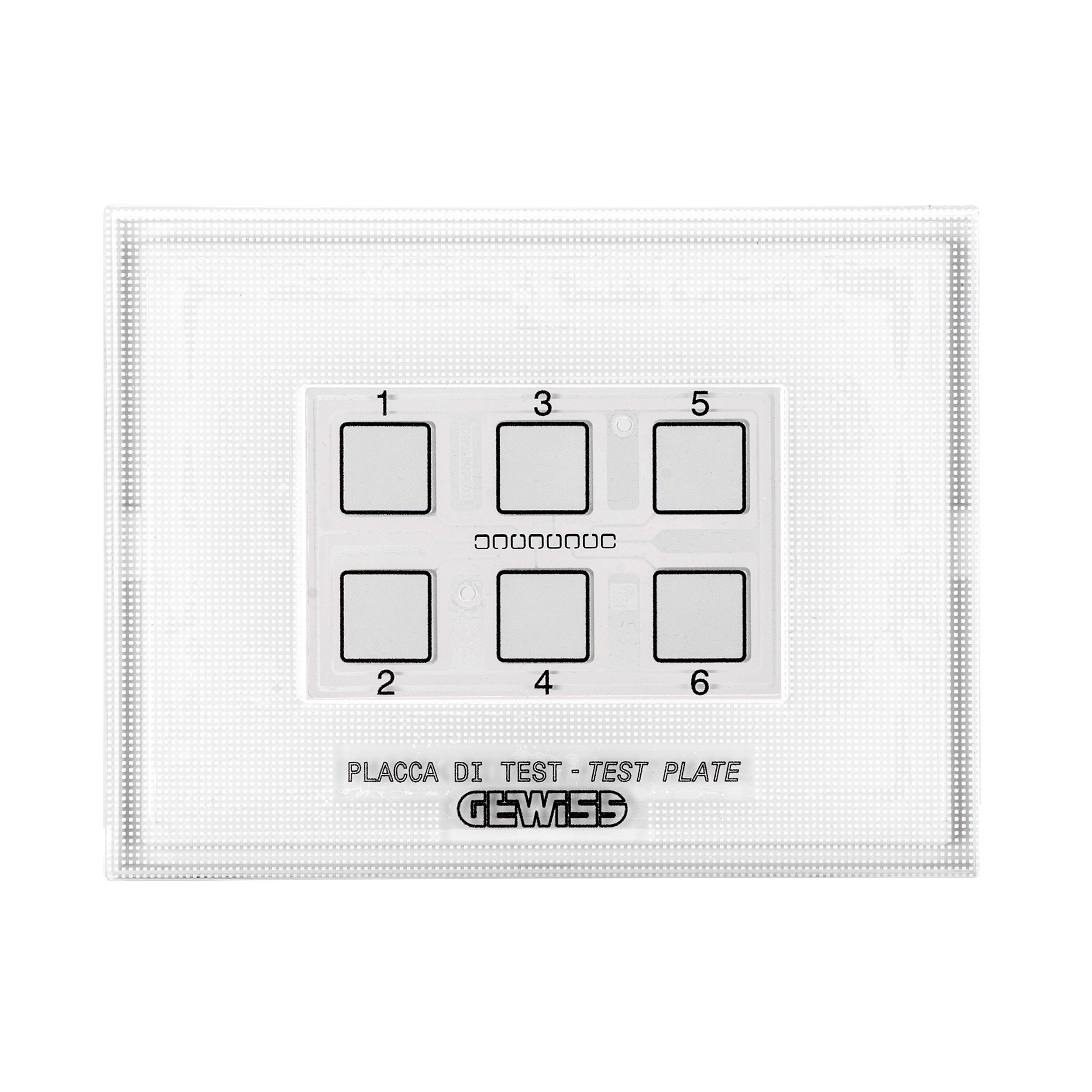GEWISS - PLACCA TEST PER MODULI PULSANTIERA TOUCH KNX E EASY 6 CANALI CON SIMBOLI INTERCAMBIABILI - CHORUSMART
