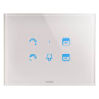 GEWISS - PLACCA ICE TOUCH - IN VETRO - CON SIMBOLI INTERCAMBIABILI - NATURAL BEIGE - CHORUSMART