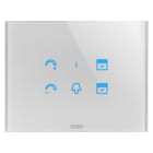 GEWISS - PLACCA ICE TOUCH - IN VETRO - CON SIMBOLI INTERCAMBIABILI - TITANIO - CHORUSMART GW16955CT