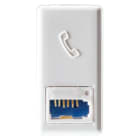 GEWISS - PRESA TELEFONICA - STANDARD INGLESE - 6 CONTATTI - MORSETTI A VITE - 1 MODULO - SYSTEM WHITE