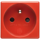 GEWISS - PRESA STANDARD FRANCESE 250V ac - PER LINEE DEDICATE - 2P+T 16A - 2 MODULI - ROSSO - SYSTEM GW20312