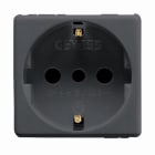 GEWISS - PRESA STANDARD ITALIANO/TEDESCO 250V ac - 2P+T 16A - P30 - 2 MODULI- SYSTEM BLACK