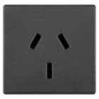 GEWISS - PRESA STANDARD ARGENTINO 250V ac - 2P+T 10A - SPINOTTI PIATTI - 2 MODULI- SYSTEM BLACK