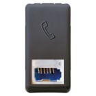 GEWISS - PRESA TELEFONICA - STANDARD INGLESE - 6 CONTATTI - MORSETTI A VITE - 1 MODULO - SYSTEM BLACK GW21272