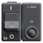 GEWISS - INTERRUTTORE AUTOMATICO MAGNETOTERMICO DIFFERENZIALE - 230V ac - CLASSE A - 1P+N 6A 3kA 10mA CURVA C - 2 MODULI - SYSTEM BLACK GW21437