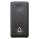 GEWISS - PULSANTE UNIPOLARE 250V ac - NA 10A - SIMBOLO CAMPANELLO - 1 MODULO - SYSTEM BLACK GW21512