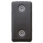 GEWISS - PULSANTE UNIPOLARE 250V ac - NA+NA 10A - CON INTERBLOCCO - SIMBOLO DOPPI CERCHI - 1 MODULO - SYSTEM BLACK