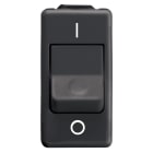 GEWISS - INTERRUTTORE BIPOLARE 250V ac - PER IMPIEGHI GRAVOSI - 25AX - NEUTRO - SIMBOLO 0/I- 1 MODULO - SYSTEM BLACK GW21585