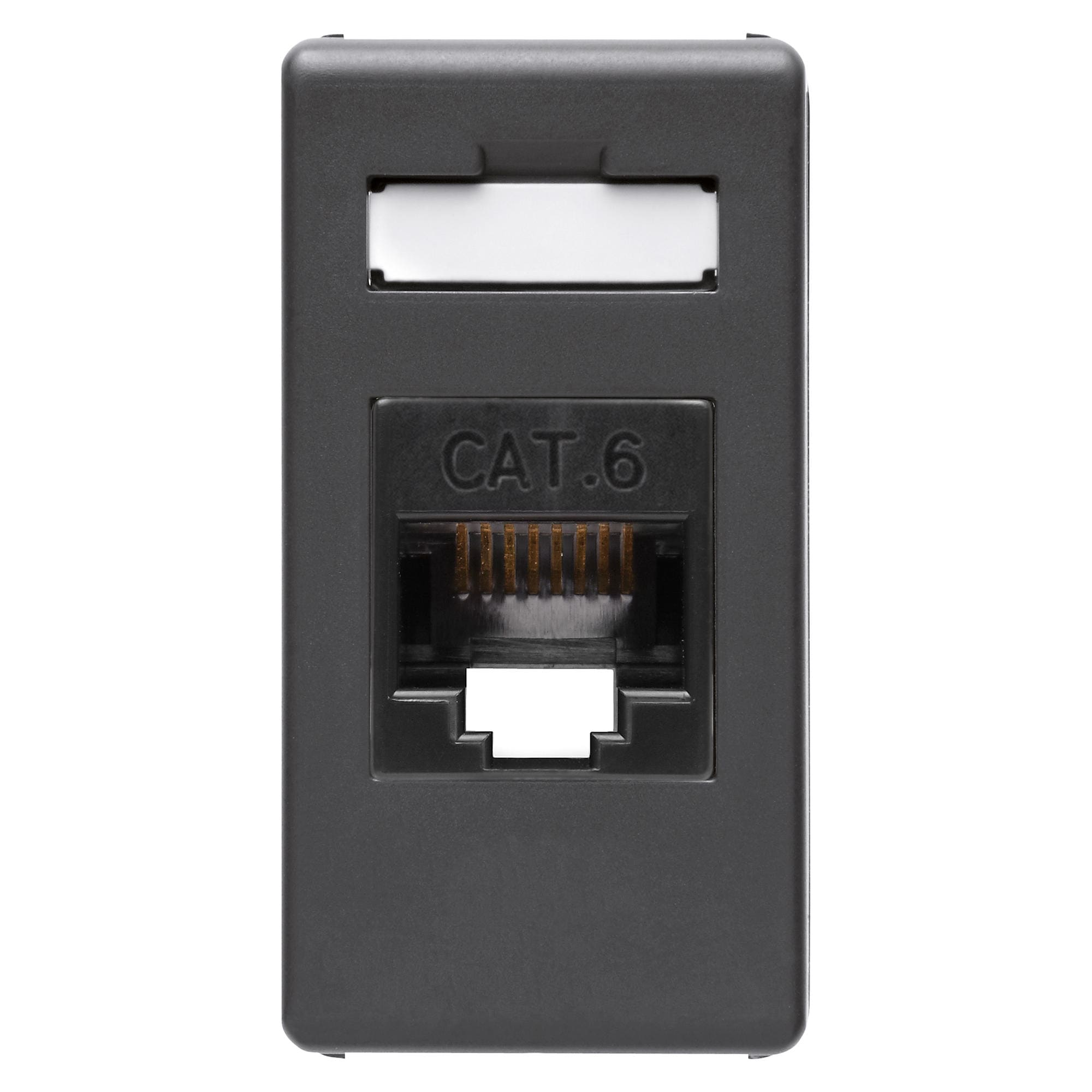 GEWISS - PRESA RJ45 - 4 COPPIE - CATEGORIA 6 - UTP - TOOLLESS - 1 MODULO - SYSTEM BLACK GW21684