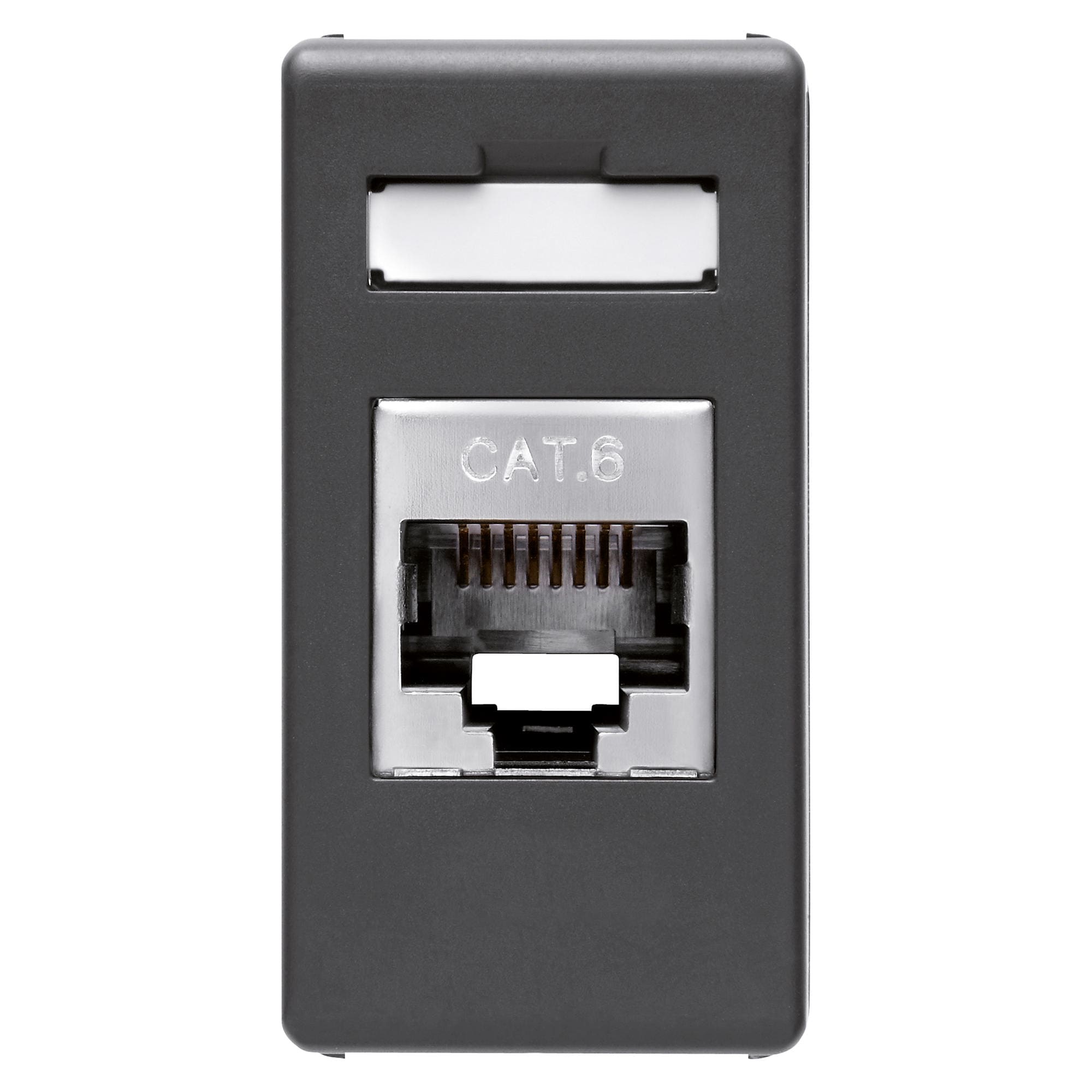 GEWISS - PRESA RJ45 - 4 COPPIE - CATEGORIA 6 - FTP - TOOLLESS - 1 MODULO - SYSTEM BLACK GW21686