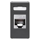 GEWISS - PRESA RJ45 - 4 COPPIE - CATEGORIA 6 - FTP - TOOLLESS - 1 MODULO - SYSTEM BLACK GW21686
