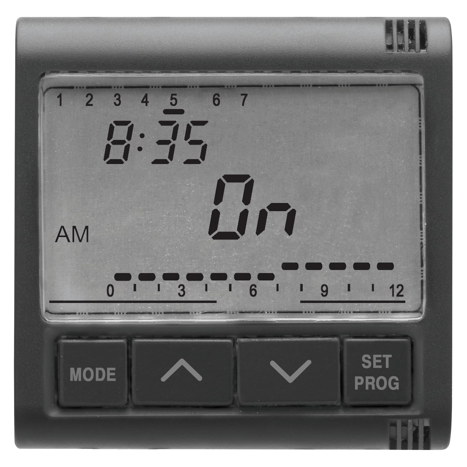 GEWISS - PROGRAMMATORE ELETTRONICO GIORNALIERO / SETTIMANALE 1 CANALE - 230V ac 50/60Hz - 2 MODULI - SYSTEM BLACK