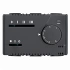 GEWISS - TERMOSTATO ELETTRONICO ESTATE/INVERNO PER FAN COIL - REGOLAZIONE A MANOPOLA - TRE VELOCITA' - 230V 50/60Hz - 3 MODULI- SYSTEM BLACK