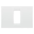 GEWISS - PLACCA VIRNA - IN TECNOPOLIMERO FINITURA LUCIDA - 1 POSTO - BIANCO NUVOLA - SYSTEM GW22101