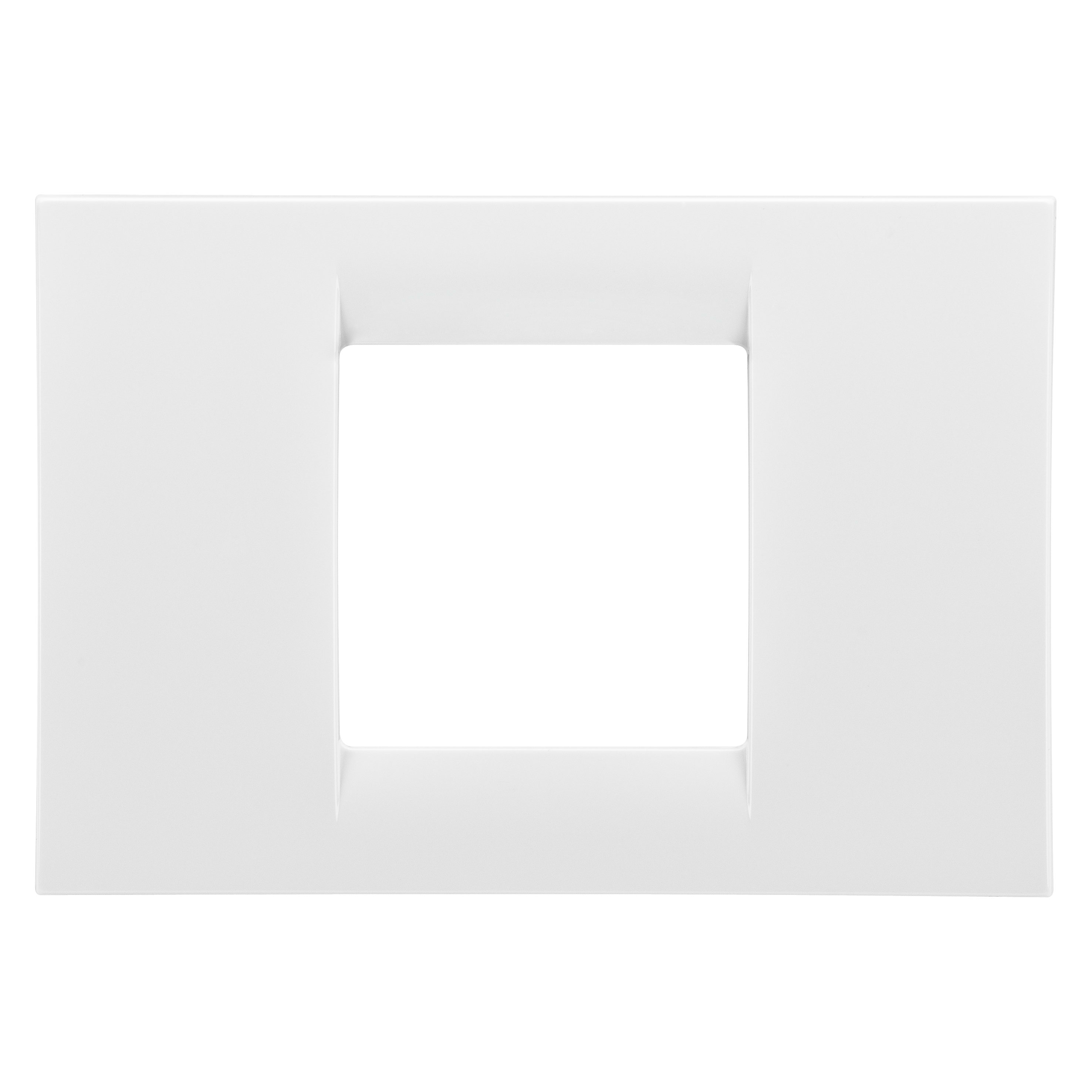 GEWISS - PLACCA VIRNA - IN TECNOPOLIMERO FINITURA LUCIDA - 2 POSTI - BIANCO NUVOLA - SYSTEM GW22102